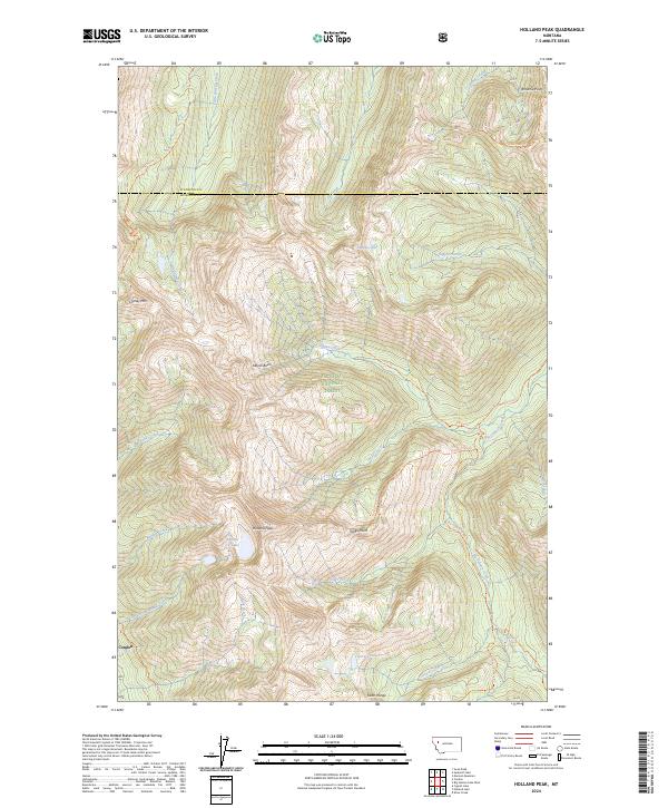 USGS Topographic Map – Holland Peak