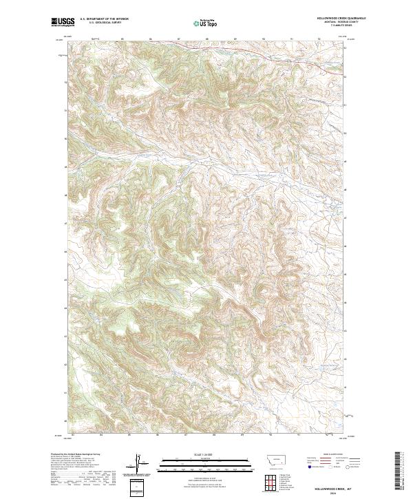 USGS Topographic Map – Hollowwood Creek