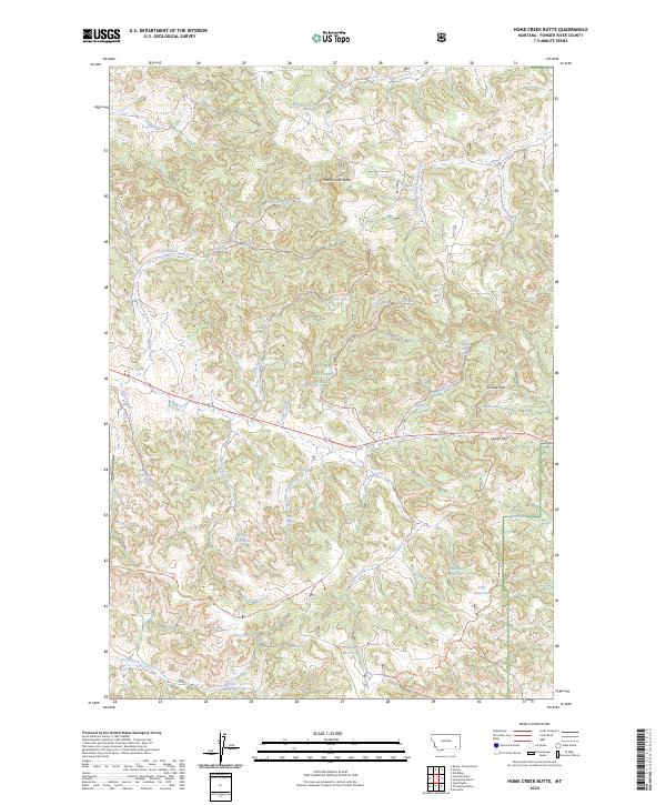 USGS Topographic Map – Home Creek Butte