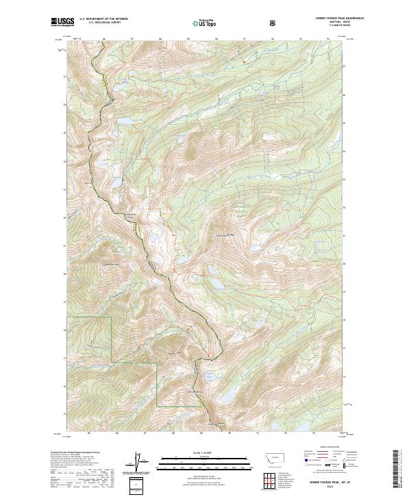 USGS Topographic Map – Homer Youngs Peak