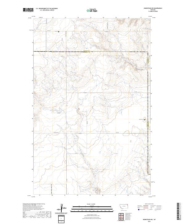 USGS Topographic Map – Homestead NW