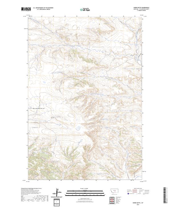 USGS Topographic Map – Horse Butte