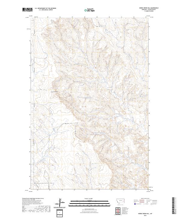USGS Topographic Map – Horse Creek Hill
