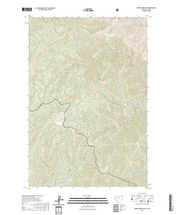 USGS Topographic Map – Horse Creek Pass