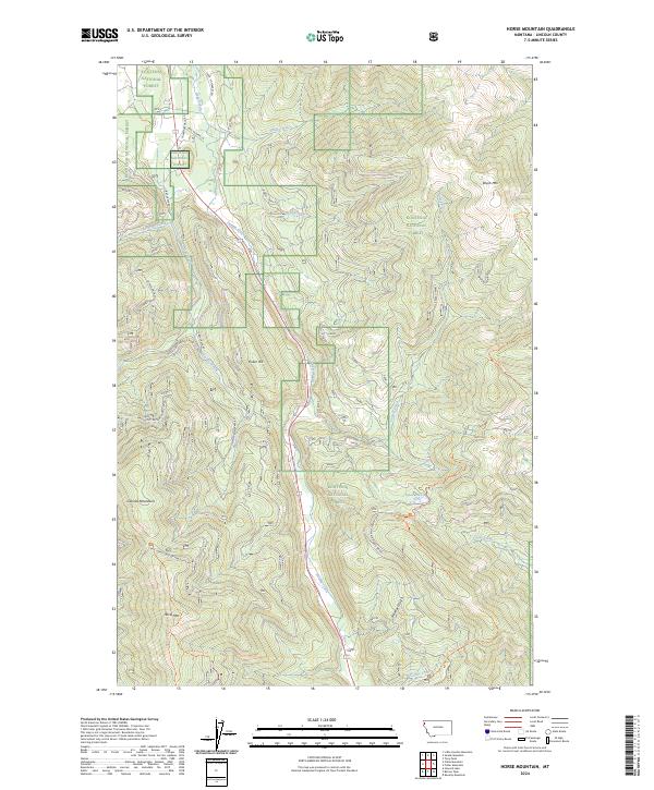 USGS Topographic Map – Horse Mountain