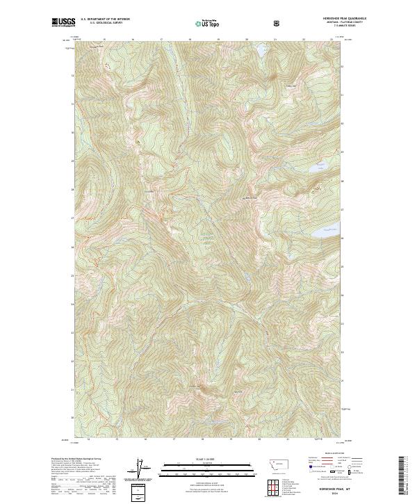 USGS Topographic Map – Horseshoe Peak
