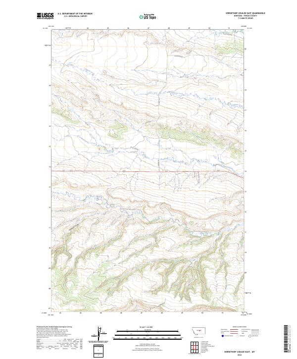 USGS Topographic Map – Horsethief Coulee East