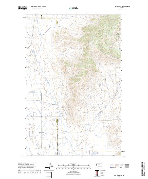 USGS Topographic Map – Hot Springs NE