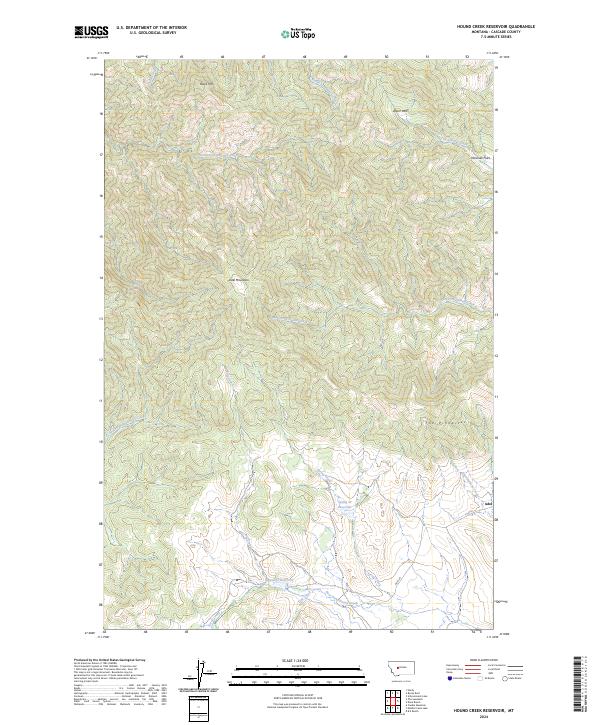 USGS Topographic Map – Hound Creek Reservoir