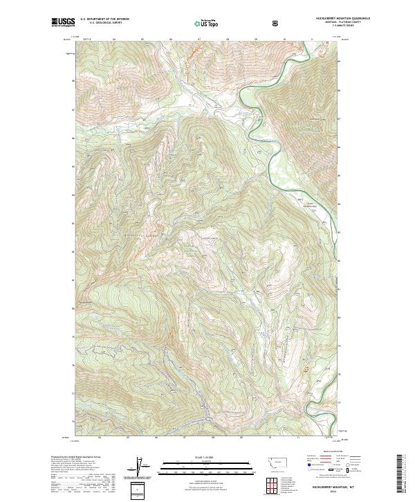USGS Topographic Map – Huckleberry Mountain