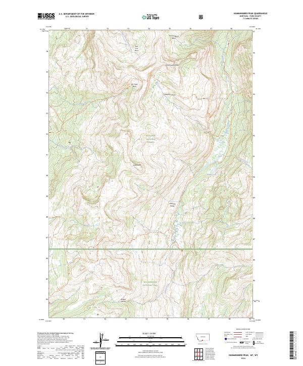 USGS Topographic Map – Hummingbird Peak