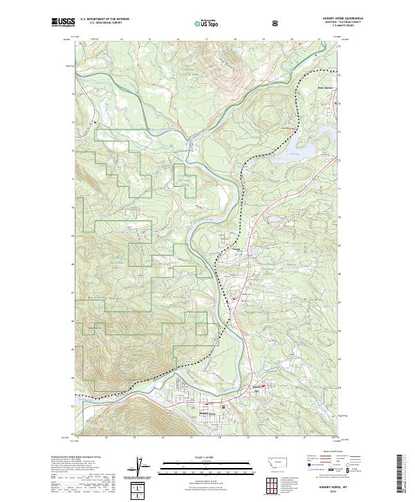USGS Topographic Map – Hungry Horse