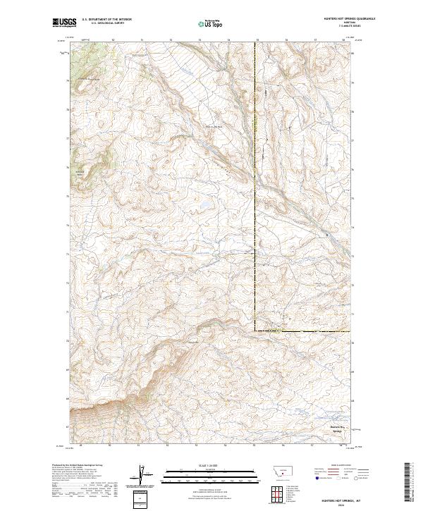 USGS Topographic Map – Hunters Hot Springs