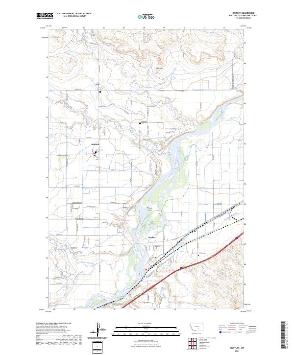 USGS Topographic Map – Huntley