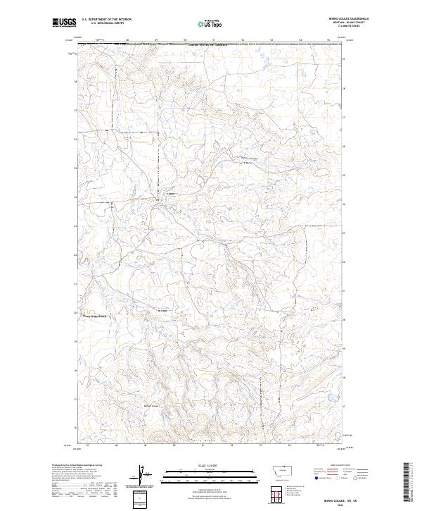 USGS Topographic Map – Irvins Coulee