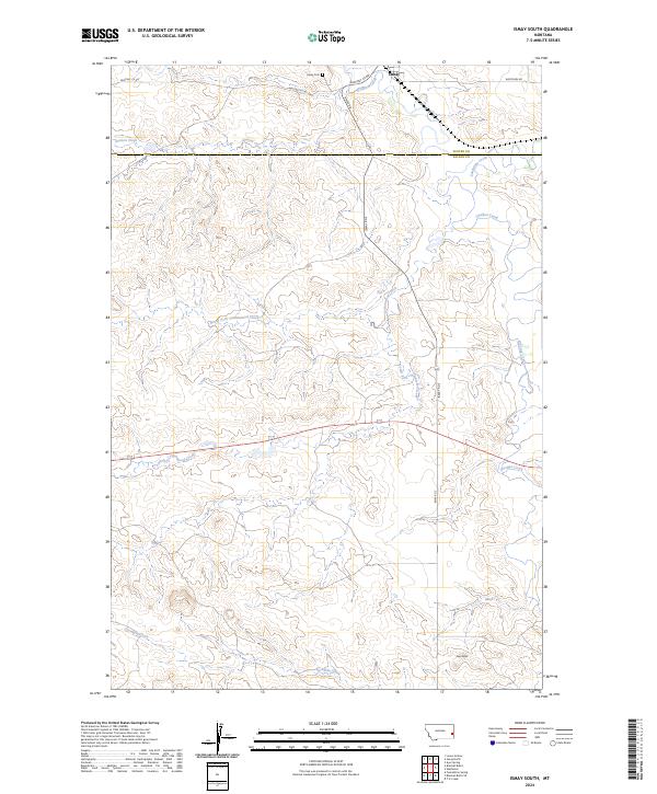 USGS Topographic Map – Ismay South