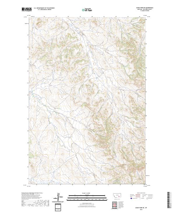 2024 Map of Jeans Fork NE, 2024 Print