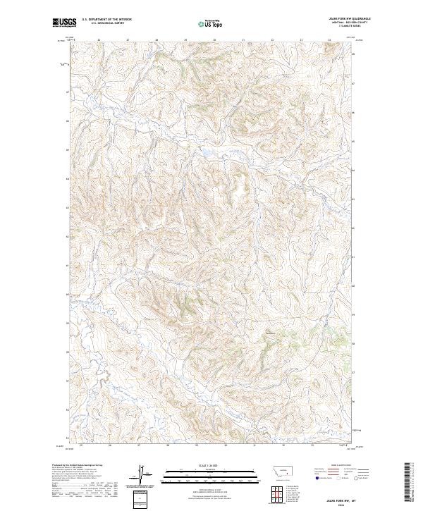 USGS Topographic Map – Jeans Fork NW