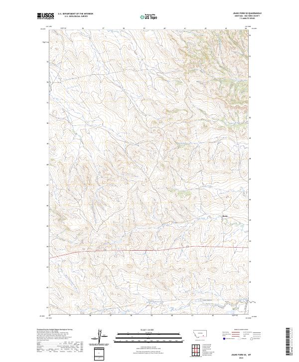 USGS Topographic Map – Jeans Fork SE