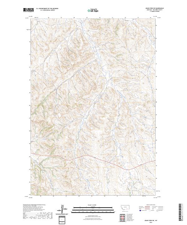 USGS Topographic Map – Jeans Fork SW