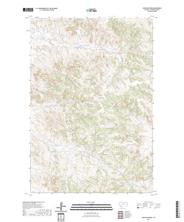 USGS Topographic Map – John Hen Creek