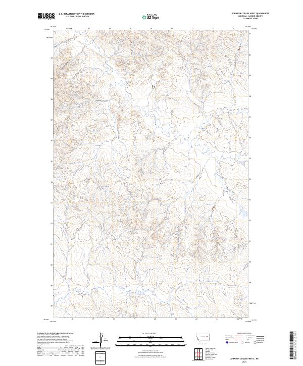 USGS Topographic Map – Johnson Coulee West