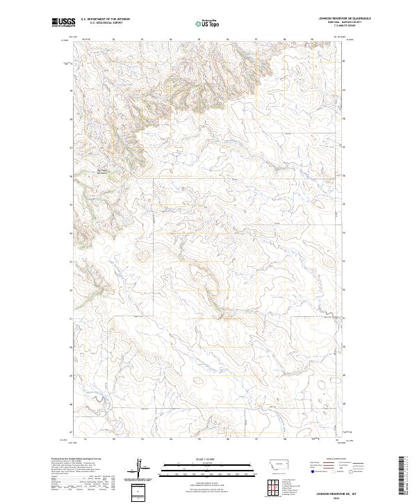 USGS Topographic Map – Johnson Reservoir NE
