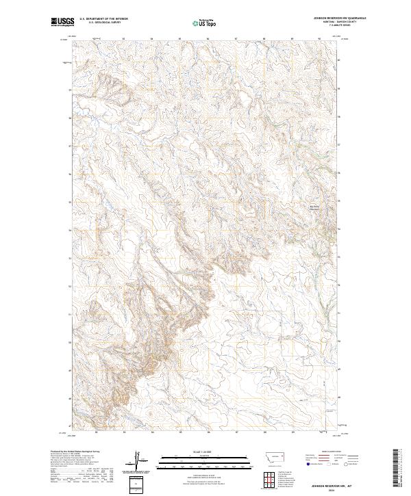 2024 Map of Johnson Reservoir NW, 2024 Print