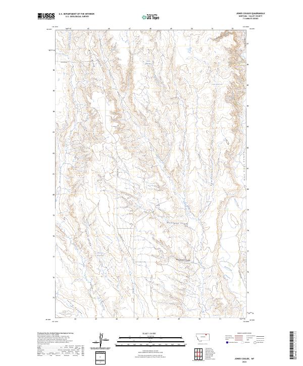 USGS Topographic Map – Jones Coulee