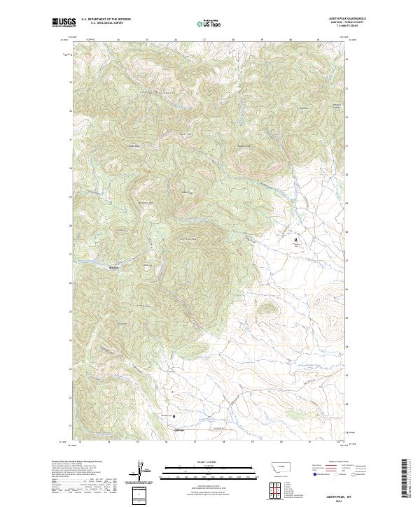 USGS Topographic Map – Judith Peak