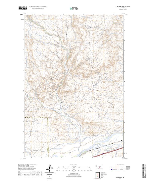 USGS Topographic Map – Kelly Hills