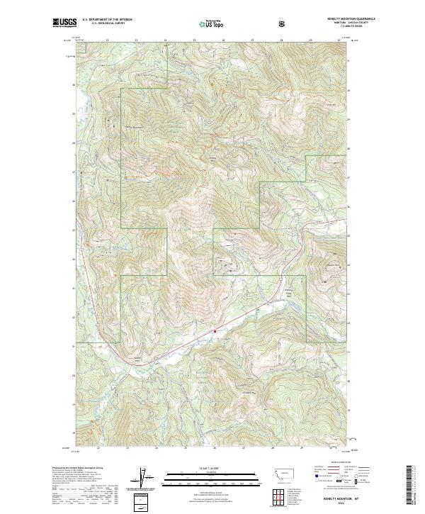 USGS Topographic Map – Kenelty Mountain