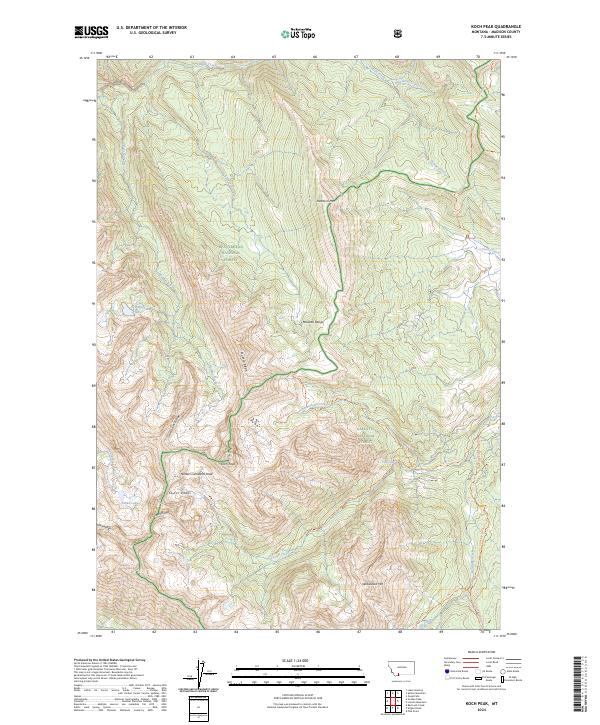 USGS Topographic Map – Koch Peak
