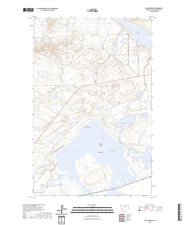 USGS Topographic Map – Lake Bowdoin