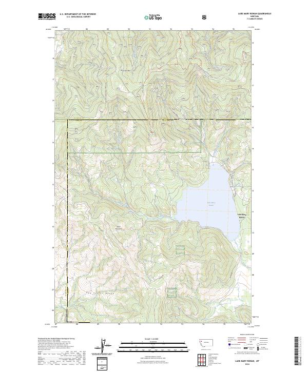 USGS Topographic Map – Lake Mary Ronan