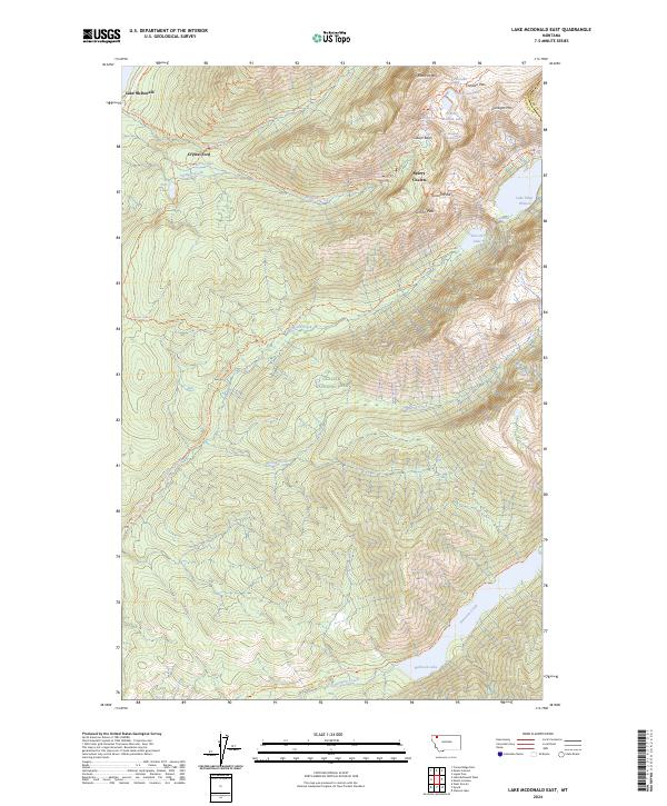 USGS Topographic Map – Lake McDonald East