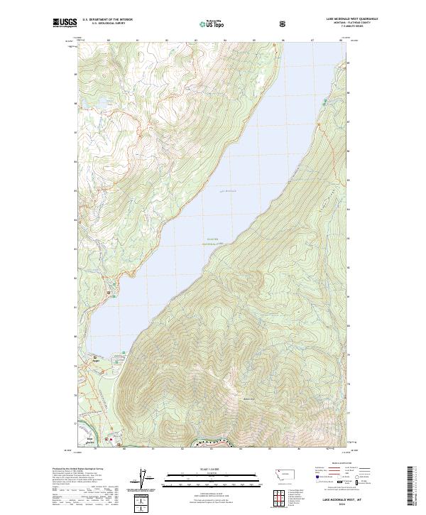 USGS Topographic Map – Lake McDonald West