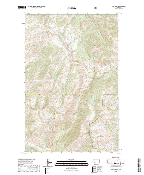 USGS Topographic Map – Lake Mountain