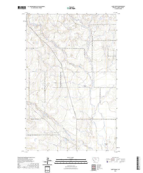 USGS Topographic Map – Lakey Ranch