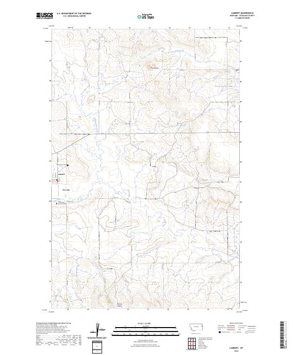 USGS Topographic Map – Lambert