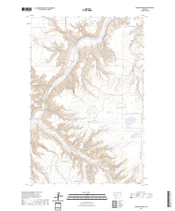 USGS Topographic Map – Lander Crossing
