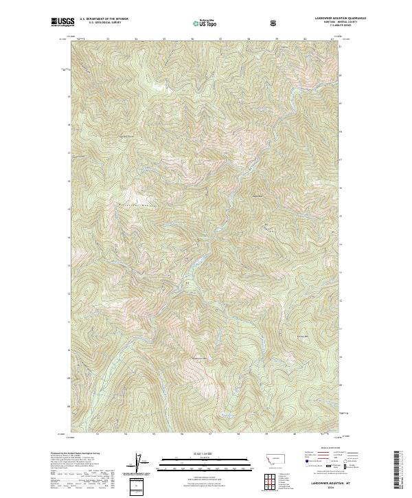 USGS Topographic Map – Landowner Mountain