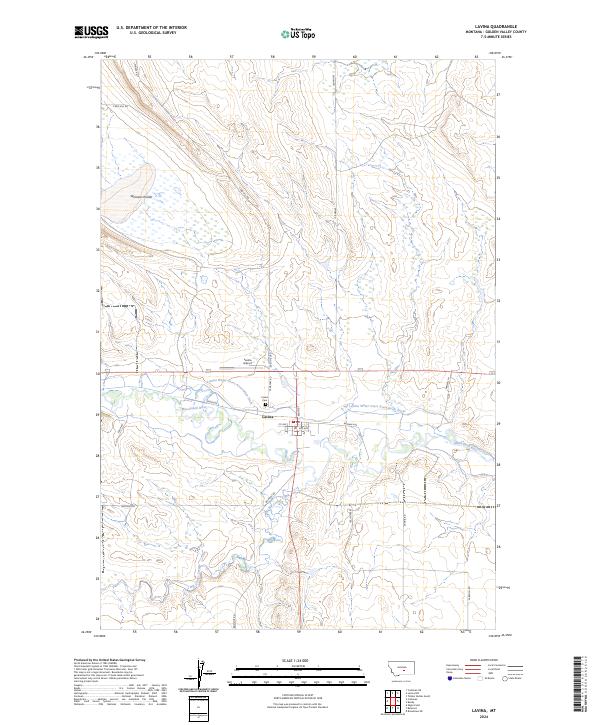 USGS Topographic Map – Lavina