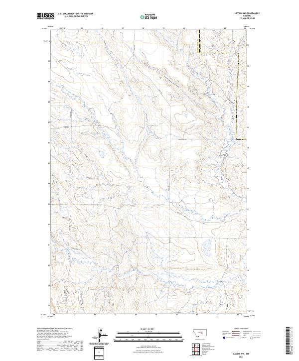 USGS Topographic Map – Lavina NW