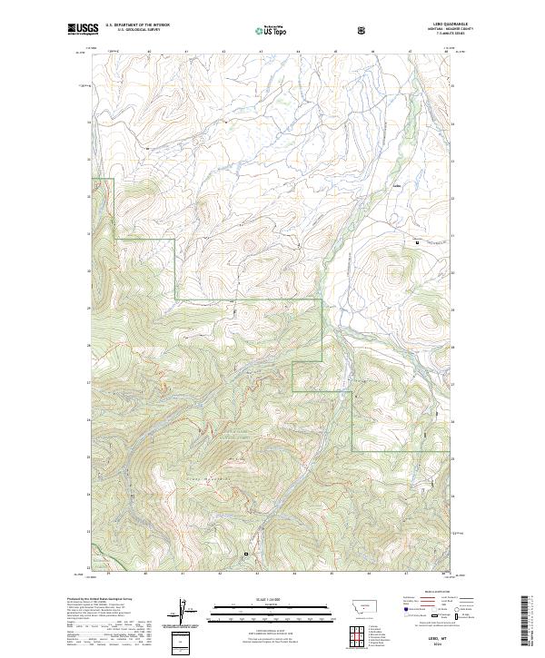 USGS Topographic Map – Lebo