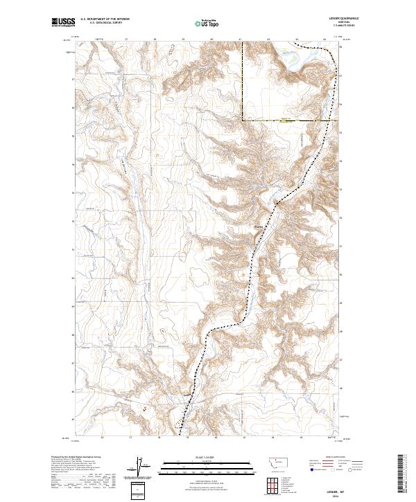 USGS Topographic Map – Ledger