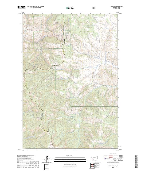 USGS Topographic Map – Lemhi Pass
