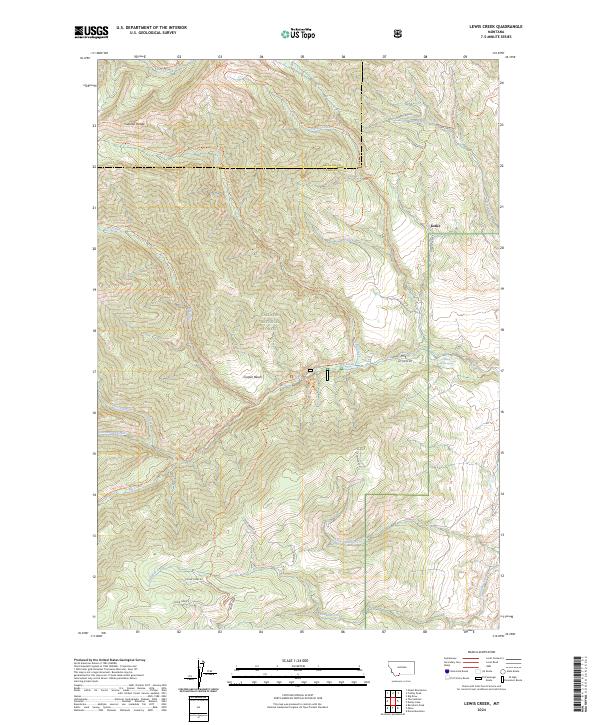 USGS Topographic Map – Lewis Creek