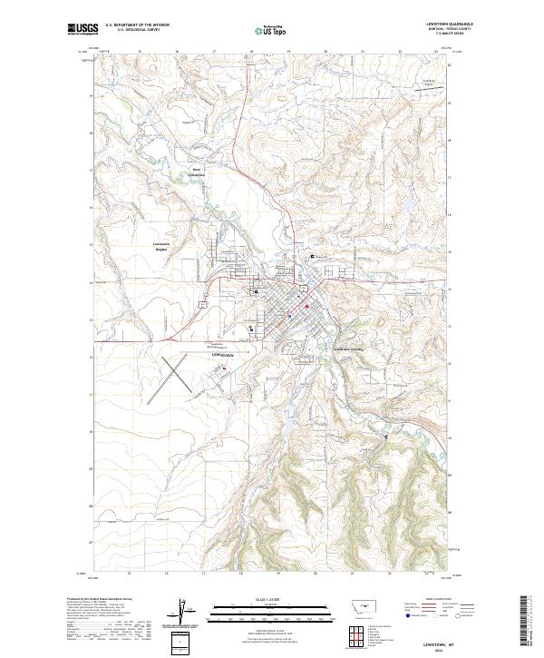 USGS Topographic Map – Lewistown