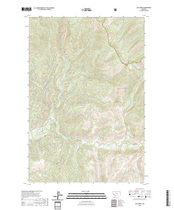USGS Topographic Map – Lick Creek